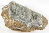 Blue Bladed Barite Crystal Clusters with Calcite - Morocco #204052-1